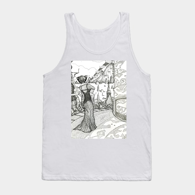 Planet XYZ  [Pen Drawn Fantasy Figure Illustration] Tank Top by grantwilson